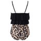 thumbnail image 2 of Gibobby Conjunto de Bañador Sexy de tirantes con volantes para mujer(Negro,XL), 2 of 4