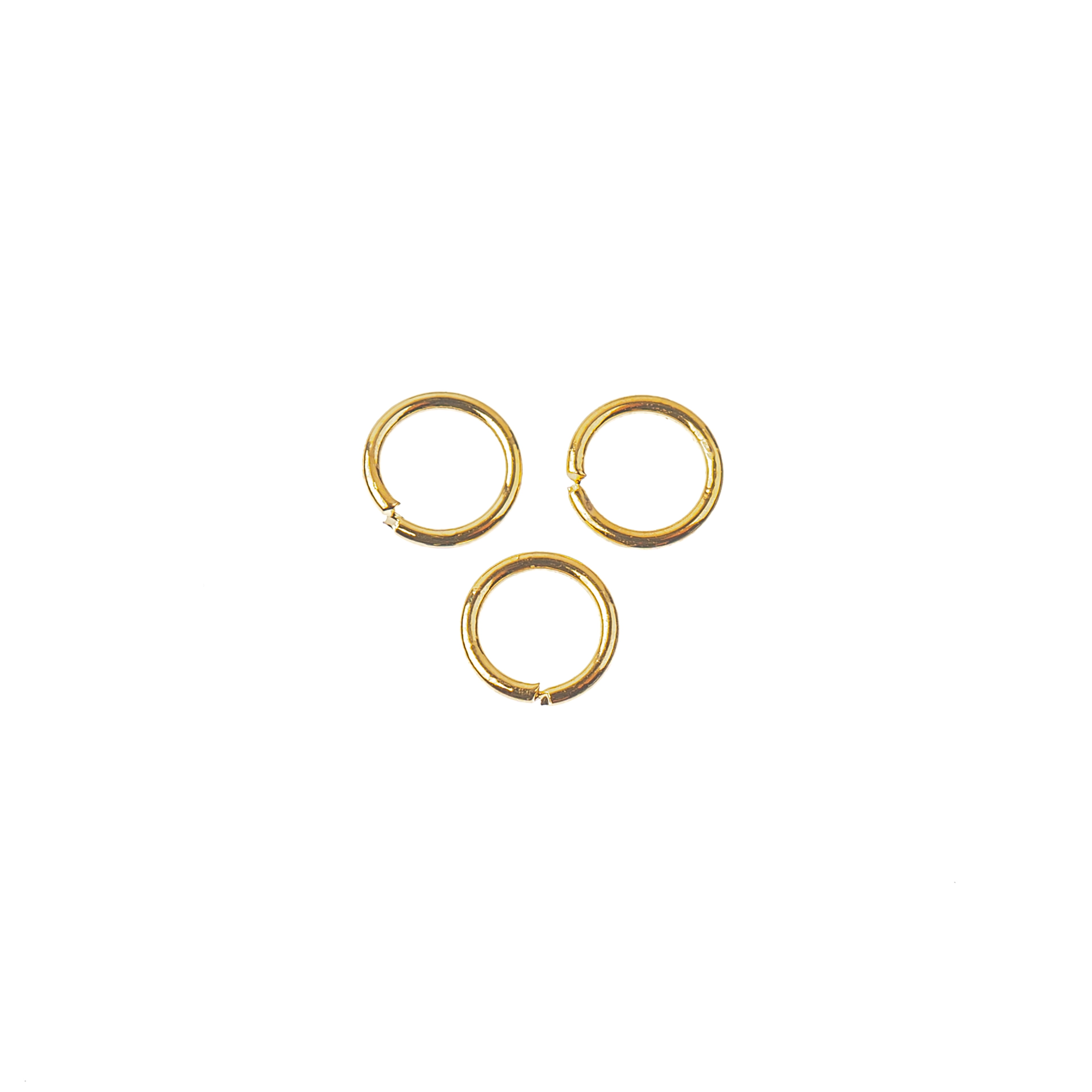 4mm Gold Jump Rings by Bead Landing – 100 Pieces Each (1,200 Total) - 18K Gold-Plated Brass & Stainless Steel for Jewelry Making - 12 Pack