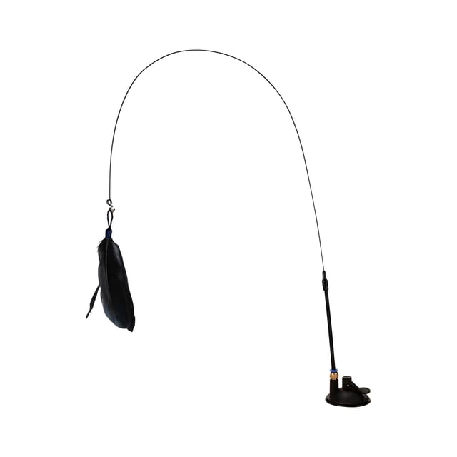 Birdeem Toys Teaser Stick with Bell Long Pole Suction Cup Self Teaser Weapon