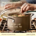 thumbnail image 4 of Anolon Ascend 4 Quart Hard Anodized Nonstick Saucepan with Tempered Glass Lid, Bronze, 4 of 16