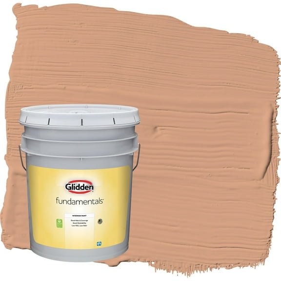 Glidden Fundamentals Orange Maple / Orange Flat Interior Paint, 5 Gallon