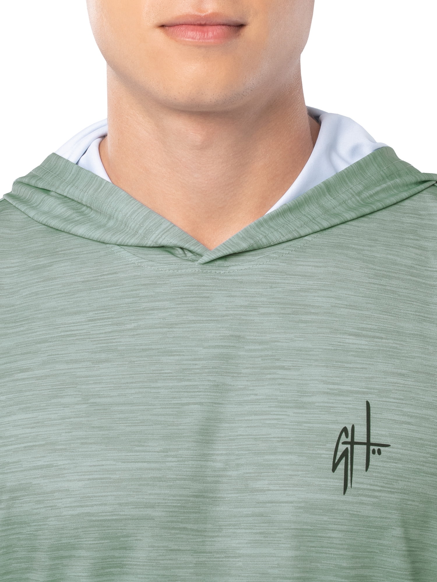 GH BY GUY HARVEY Men's Long Sleeve Sun Protection Walleye Hoodie
