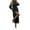 Black, variant on Women'S Anoraks Elegant Long Anorak Coat Fall Winter Outerwear with Sleeves and Large Lapel Black L
