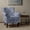 Navy, variant on Club Chair | Loose cushion for a laid - back feel, perfect for game rooms | Select hardwoods frame, silver nails | Solves the problem of stiff seating during games