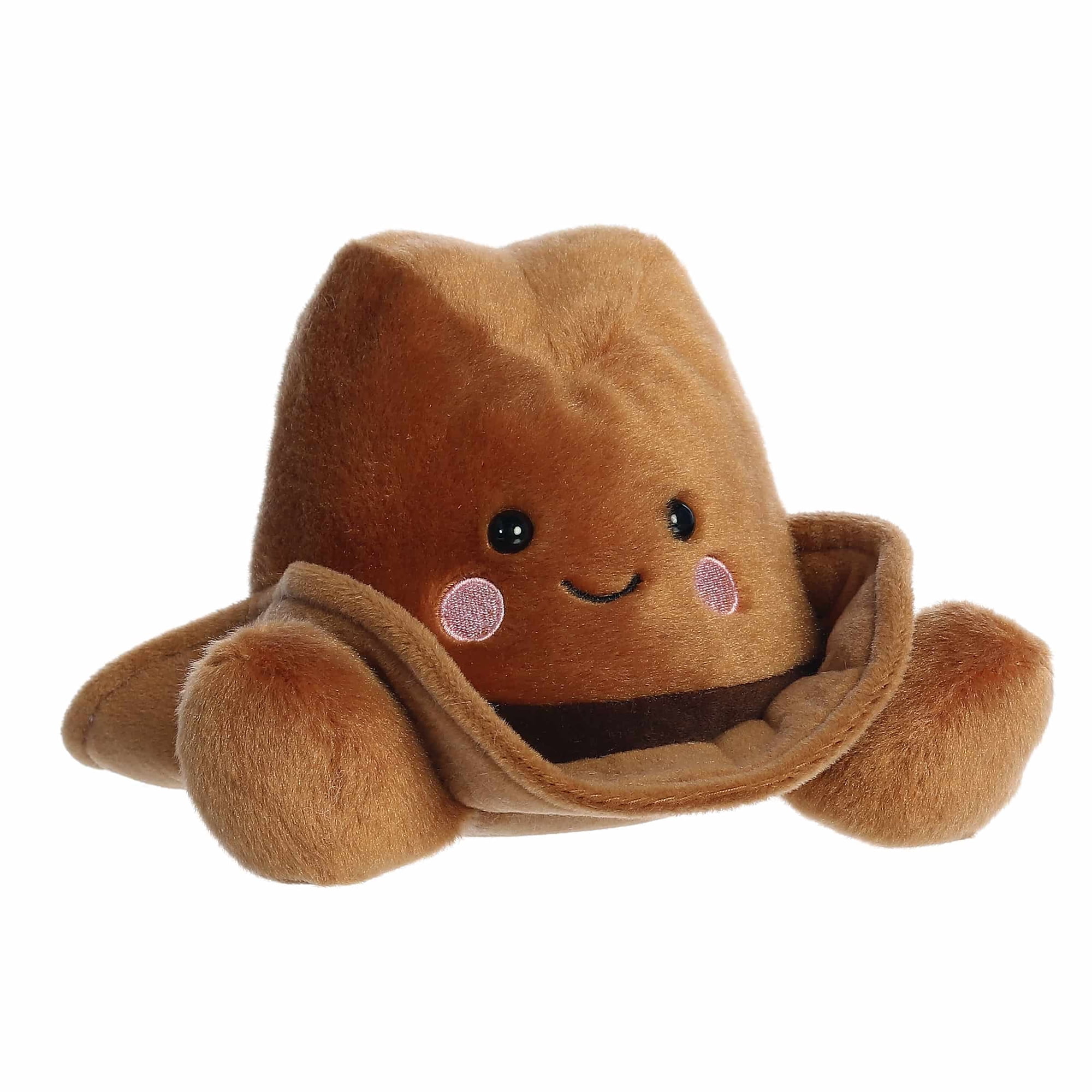 Aurora - Small Brown Adorable Stuffed Animal - Party Sized 9" Orville Cowboy Hat - Palm Pals Party Sized