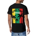 thumbnail image 3 of T-shirt Jamaica Palm Grove  Soft Cotton Adult Heat-Transfer Graphic T-Shirt - 180g Breathable Fabric, Unisex Summer Casual Wear with Durable Heat-Printed Design, 3 of 10
