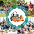 thumbnail image 6 of FORMRS Insulated Lunch Bag Unisex Large Capacity with Shoulder Strap, Green Floral Tomatoes, 6 of 6