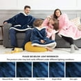 thumbnail image 4 of Wearable Blanket Hoodie for Women Men  Warm Fleece Hooded Blanket Sweatshirt with Deep Pocket and Elastic Sleeve, 4 of 8