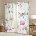 thumbnail image 2 of Dragonfly Flower Curtains & Drapes,Purple Beige Watercolor Floral 30%-50% Blackout Curtains For Teens Adult Women Bedroom, Modern Minimalist Curtains Branches Pastoral 38"Wx45"L 2 Panels, 2 of 5