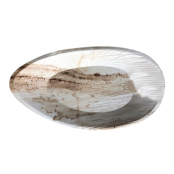 Oval Dinner n' Dessert Plate|Bio Mart Areca Palm Leaf Plate|Natural, Eco-friendly, Re-usable, Backyard Compostable Biodegradable, Disposable supply|Theme Party, Wedding Plate|Pack of 10, 50 or 100