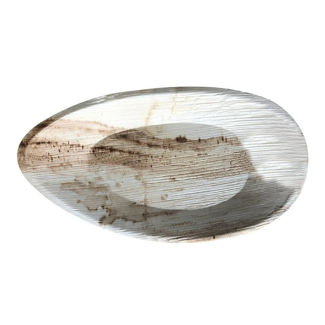 Oval Dinner n' Dessert Plate|Bio Mart Areca Palm Leaf Plate|Natural, Eco-friendly, Re-usable, Backyard Compostable Biodegradable, Disposable supply|Theme Party, Wedding Plate|Pack of 10, 50 or 100