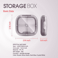 thumbnail image 4 of Glosen Round Portable Pill Box with 4 Compartments, Small Transparent Medication Organizer, 2pcs, 4 of 8