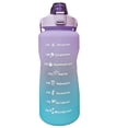 thumbnail image 2 of Sports Water Bottle, Gradient Color Toxic Free Straw Bottle 2000ml One Click Open with Handle for Running for Cycling Purple,Light Blue,Light Green,Pink, 2 of 7