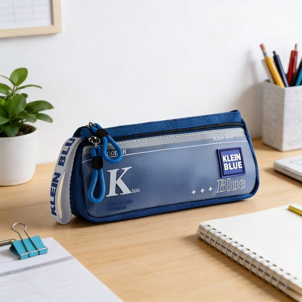 Estuche para lápices de gran capacidad para la escuela: elegante estuche para bolígrafos para estudiantes, caja de papelería versátil para la oficina, maquillaje o dispositivos electrónicos.