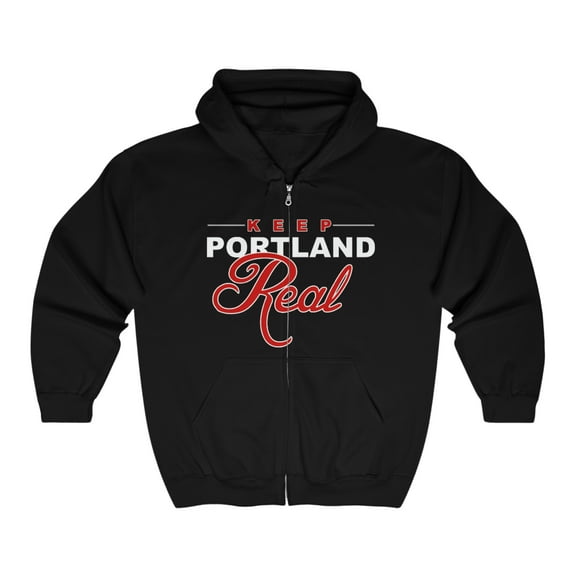 Keep Portland Real Unisex Heavy Blend™ Full Zip Hooded Sweatshirt
