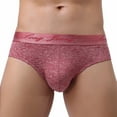 thumbnail image 2 of Aayomet Men's Bikini Brief Briefs Boxer Knickers Shorts Underpants Underwear Men's Soft Men's underwear,Red Medium, 2 of 3