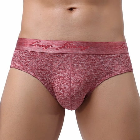 

Knosfe Mens Patchwork Stretch Underwear Breathable Briefs L