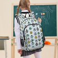 thumbnail image 7 of FORMRS Kids Backpack for School Unisex 17" Casual Bookbag Travel Daypack with Compartment Pockets, Blue Cartoon Robot Pattern, 7 of 7
