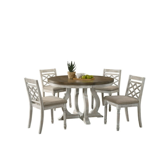 Havanna Round Dining Table Set - Elegant and Spacious for Family Gatherings