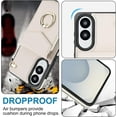 thumbnail image 6 of Asuwish Credit Card Slot PU Leather Wallet Cell Phone Case with Ring & RFID Blocking and Tempered Glass Screen Protector for Samsung Galaxy S25 Edge, White, 6 of 6