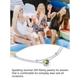 thumbnail image 5 of Silvora Birthstone Anklets for Women Sterling Silver Layered Waterproof Ankle Bracelets Dainty Beaded Chain Adjustable Anklet Heart Gemstone Summer Trendy Jewelry Birthday/Mothers Gift, August, 5 of 5