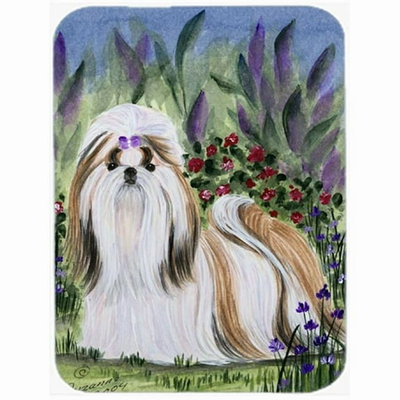 Caroline's Treasures Shih Tzu Glass Cutting Board Large