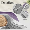 thumbnail image 3 of Purple Grey Ombre Pillow Covers 12"x20", Modern Geometric Abstract Aesthetics Cream Soft Brushed Microfiber Breathable Throw Pillow Covers, Pillowcase with Zipper for Couch Sofa Bedroom Living Room, 3 of 9