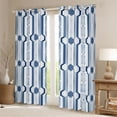 thumbnail image 2 of Manfei Geometric Honeycomb Black Out Curtains for Female Men,Abstract Stripes Curtains Pack of 2 (42x63 Each),Vintage Aesthetic Bedroom Curtains,Microfiber Bedroom Decor, 2 of 6