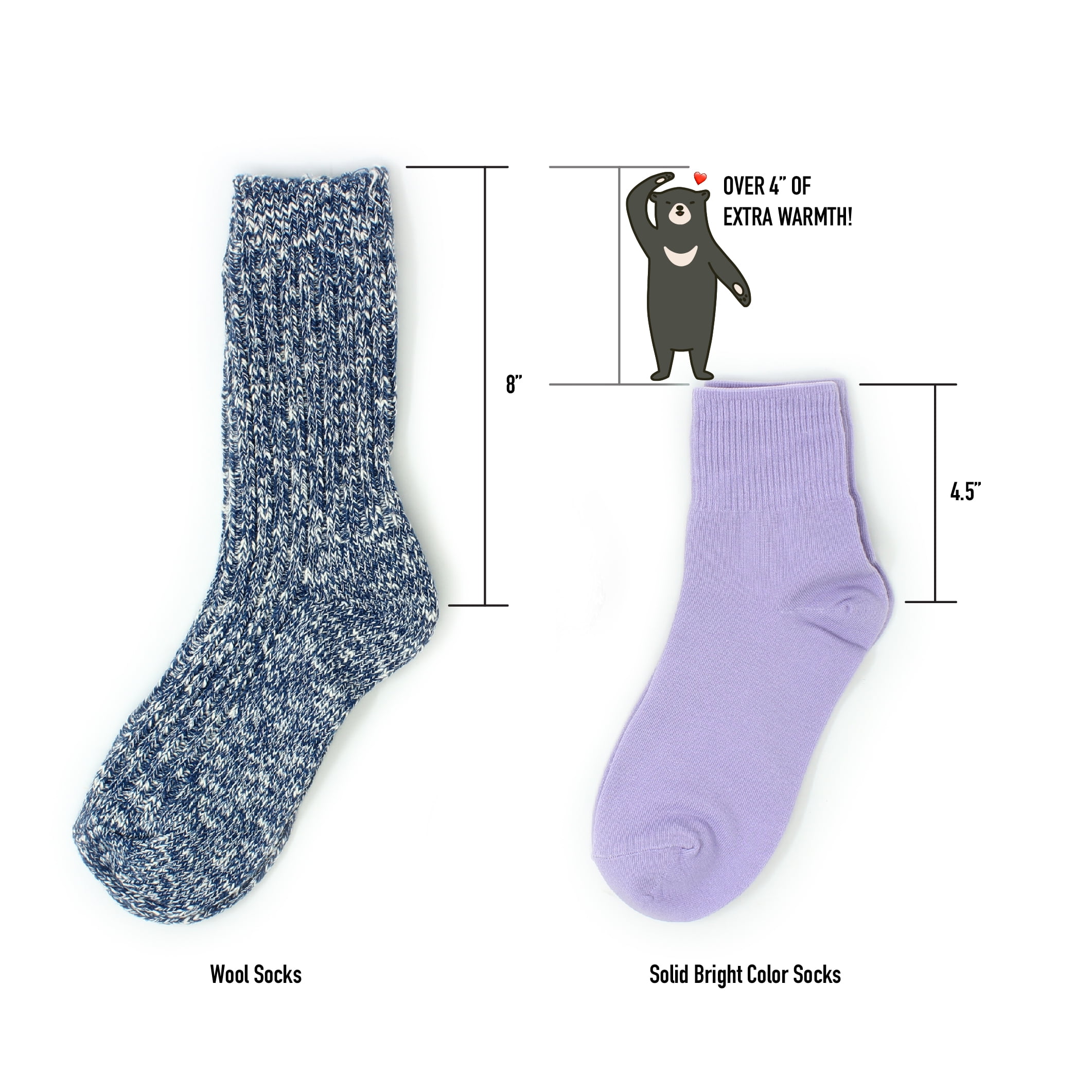 LIVEBEAR Korean Socks - Sleeping Socks, Microfiber, Fluffy