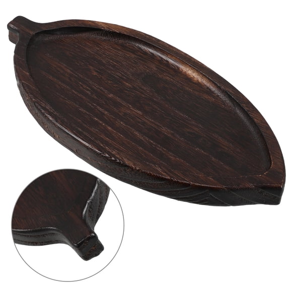 KHBUAB Tray For Coffee Table Wood Serving Tray Dark Brown 1Pack Holding Teacups