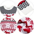 thumbnail image 6 of SOMER Ugly Christmas Sweater 2-Piece Set for Women & Men Warm Thick Knit Pullover Reindeer Snowflake Tops for Family Couples Holiday Party New Year 2025 Red, 6 of 6