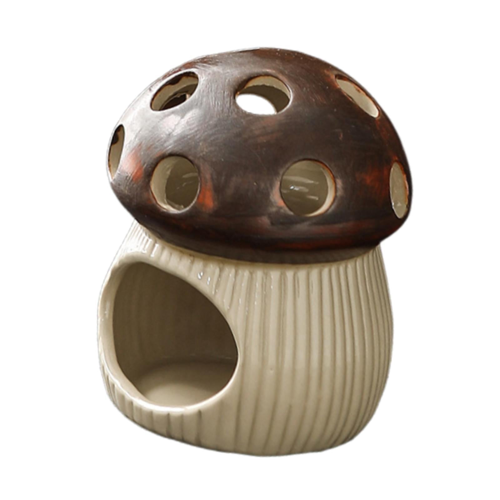 WLPZXP Incense Burner Mushroom Shape Holder Incense Bowl Aroma Fountain Durable for Spa 8.8cmx11.8cm