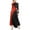 Black, variant on Efsteb 2025 Fall Fashion Dress for Women Elegant Long Sleeve Color Block Maxi Dress Mock Neck Pleated Wedding Guest Maxi Dresses (White,L)