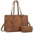 thumbnail image 1 of Bolsa de cuero vintage LOVEVOOK para portátil de 15.6 pulgadas con bolso de mano, 1 of 6