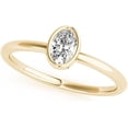 thumbnail image 3 of 1/3 CT. Certified Oval Diamond Bezel-Set Solitaire Engagement Ring in 14K Gold H-I / VS2-SI1) / from our Luxury Collection, 3 of 6