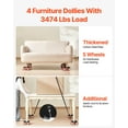 thumbnail image 4 of Heavy-Duty Furniture Dolly with 5 Wheels - 3474 lbs Capacity, Easy Glide Moving Hand Truck, 4 of 11