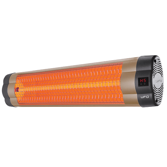 UFO UK-15 Wall, Ceiling or Optional Stand mounted Indoor Heater | 1500-Watt Electric Infrared Heater with Remote Control | Bronze Color Energy Efficient Electric Heater