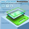 thumbnail image 3 of SUPNICE Kids Case for Samsung Galaxy Tab A11+ Plus 11” 2026/A9+ Plus 11 Inch 2023 with Built-in Screen Protector, Light Weight Shock Proof Handle Stand Kids Friendly Cover ,Green, 3 of 7
