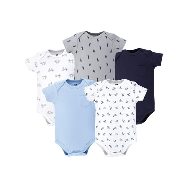 Hudson Baby Hudson Baby Boy Cotton Bodysuits 5Pack