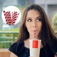 thumbnail image 5 of SLYNSHome - 100 Pcs - Disposable Paper Straws for Drinking - Biodegradable - Thickened Hard Straws Bulk for Juices,Restaurants and Party Decoration (Red), 5 of 9