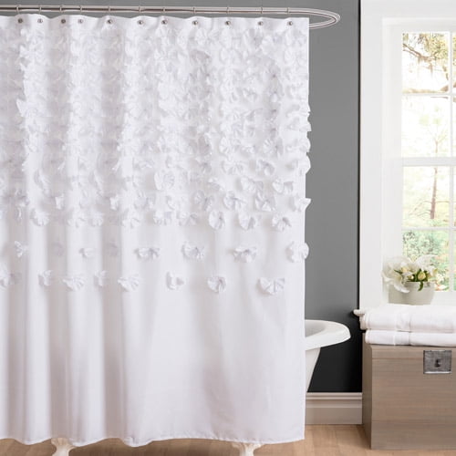 Lush Decor Lucia Textured Polyester, Lush Decor Lillian Shower Curtain