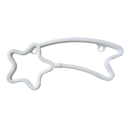 

FTjfrsbc LED USB Meteor Neon Signs Light Wall Hanging Night Lamp (Warm White Blue)