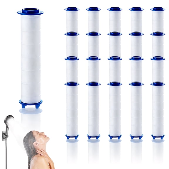 20 Pack Shower Head Filters Replacement for Handheld Shower, PP Cotton Sediment Filter Hard Water Chlorine, 0.94 x 3.74 inch