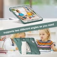 thumbnail image 3 of Dteck Case for iPad  Air 11 inch 2025/2024,Heavy Duty Silicone Case 3-Layer Protection Built-in Pencil Holder Shockproof Kickstand Cover for iPad  Air 11-in. M3/M2,Emeraldgreen, 3 of 5