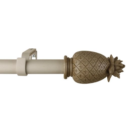 Urbanest Pineapple Single Curtain Rod and Hardware Set
