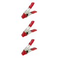 thumbnail image 1 of Wisewang Portable DIY Crafting Tailoring Metal Spring Clamp Nonslip Photography Woodworking Clip Fastener Fixing Fastening Tool Red 3Set, 1 of 6