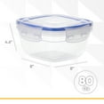 thumbnail image 2 of Superio Large Plastic Food Storage Container, 80 Oz, with Airtight Lid for Pantry- (2.5 Quart) Microwave, Dishwasher and Freezer Safe, BPA Free Plastic, 2 of 7