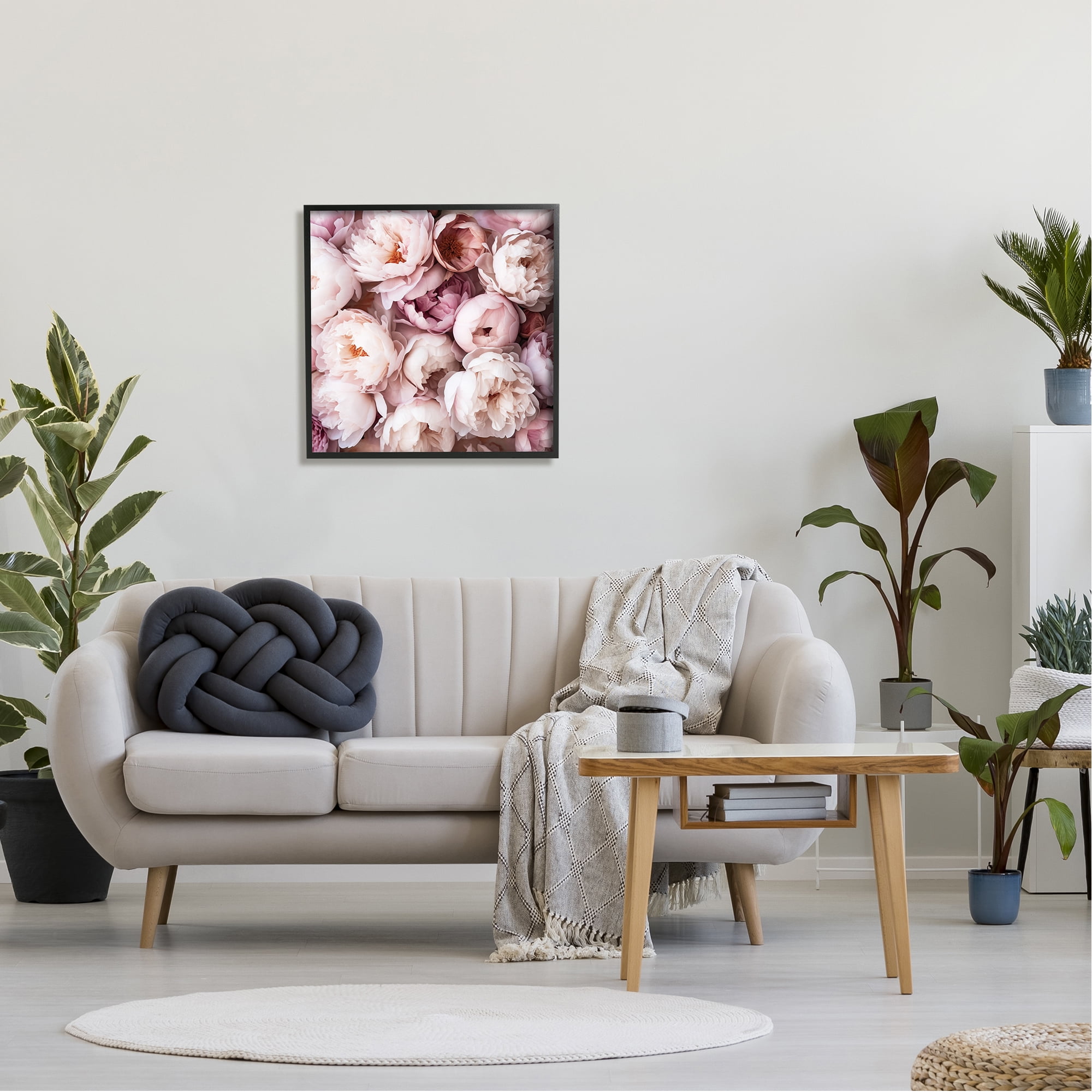Stupell Industries Varied Peony Blooms Botanical & Floral Photography Black Framed Art Print Wall Art, 24 x 24