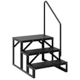thumbnail image 1 of RV Steps with Handrail, RV Step Stool, Portable Pool Ladder, Heavy Duty Ladder Shelf Outdoor Mobile Home Stairs for Camper/Porch/SPA Pool/Pet Stairs, 1 of 6