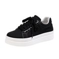 thumbnail image 3 of LTTVQM Tennis Sneakers for Women Lace-Up Chunky Platform Dressy Non-Slip Fashion Sneakers Casual Outdoor Breathable Athletic Walking Shoes Black 36(US-5.5), 3 of 4
